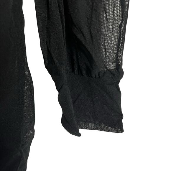 Chico’s Marion Black 3/4 Sleeve Lightweight Mesh Blouse Size US 12 - Picture 2 of 7